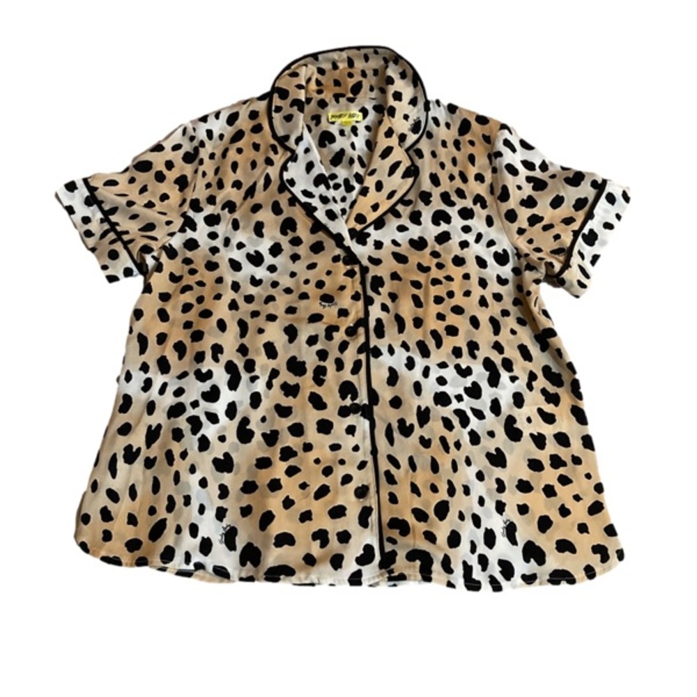 Leopard Print Pajama Top